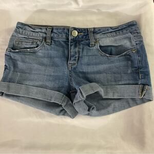 Aeropostale Blue MIDI Denim Short 4 Festival Casual Costal Cowgirl Hippie Indie